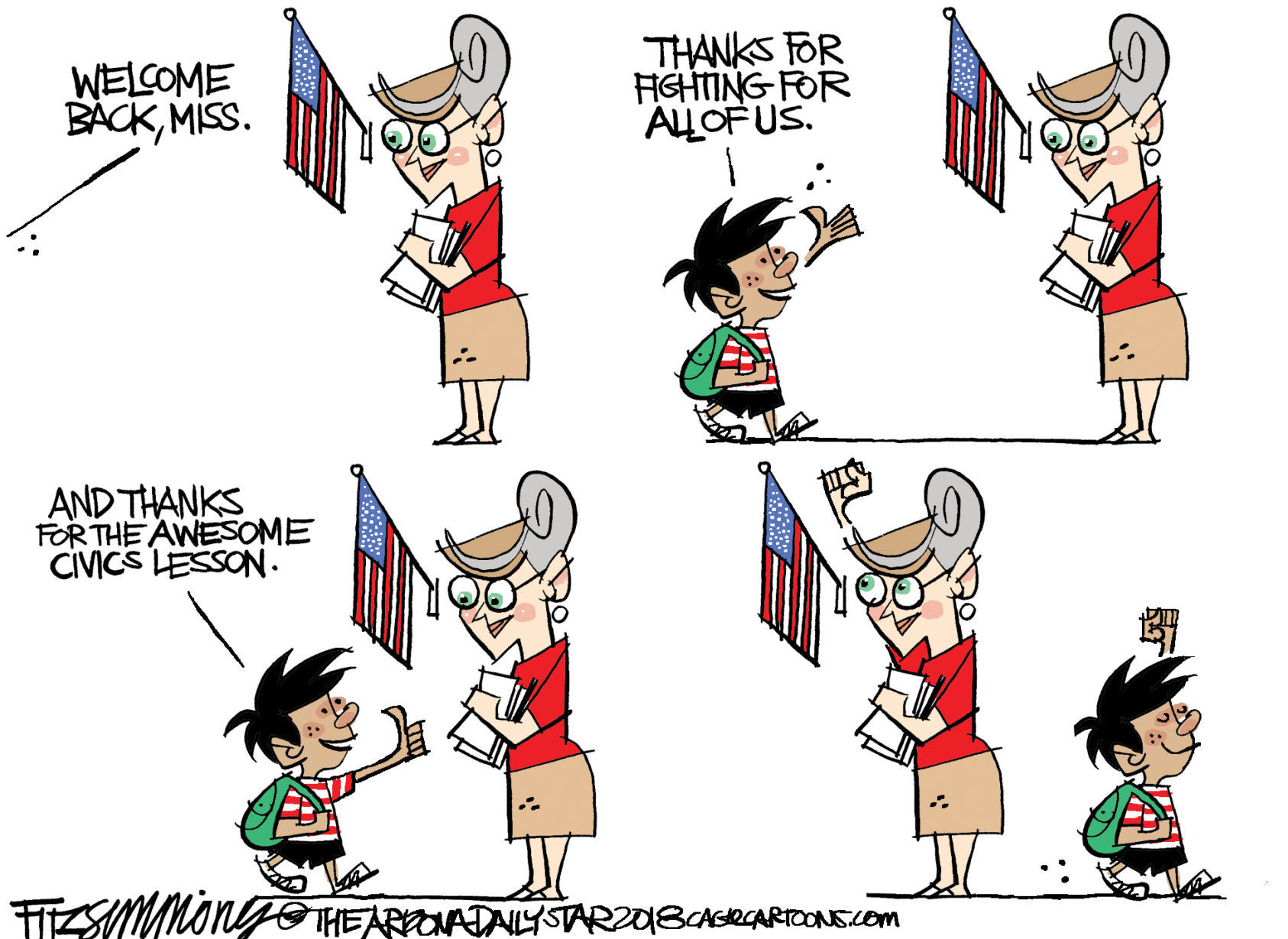 Daily Fitz Cartoon: Back to work